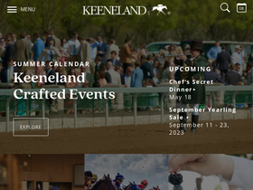 'keeneland.com' screenshot