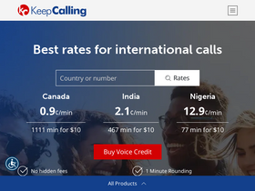 'keepcalling.com' screenshot