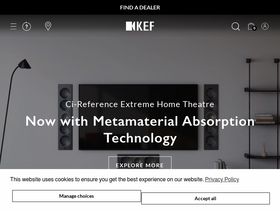 'kef.com' screenshot
