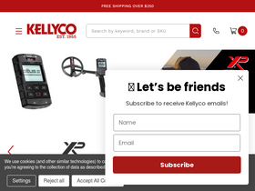 'kellycodetectors.com' screenshot