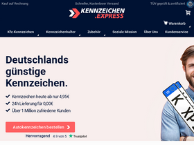'kennzeichen.express' screenshot