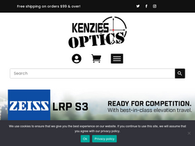 'kenziesoptics.com' screenshot