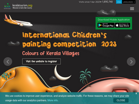 'keralatourism.org' screenshot