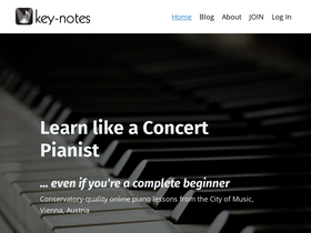 'key-notes.com' screenshot