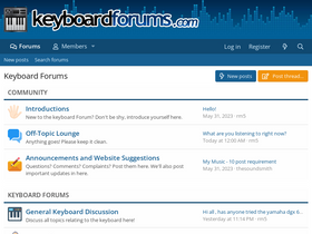 'keyboardforums.com' screenshot