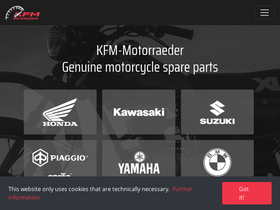 'kfm-motorraeder.de' screenshot