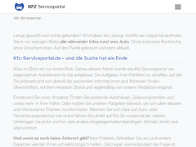 'kfz-serviceportal.de' screenshot