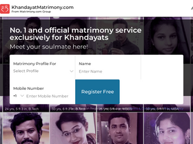 'khandayatmatrimony.com' screenshot