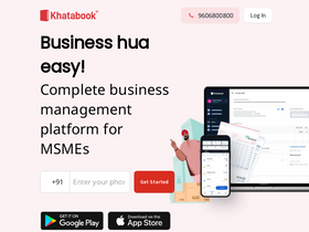 'khatabook.com' screenshot