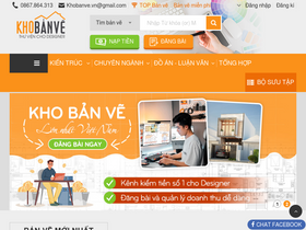'khobanve.vn' screenshot