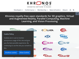 'khronos.org' screenshot