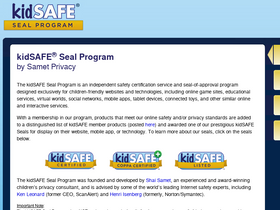 'kidsafeseal.com' screenshot