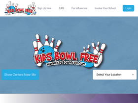 'kidsbowlfree.com' screenshot