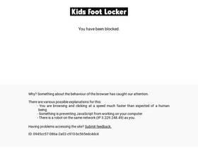 'kidsfootlocker.com' screenshot