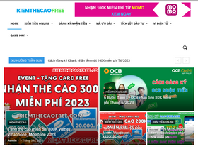 'kiemthecaofree.com' screenshot