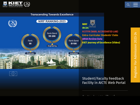 'kiet.edu' screenshot