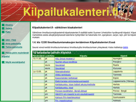 'kilpailukalenteri.fi' screenshot