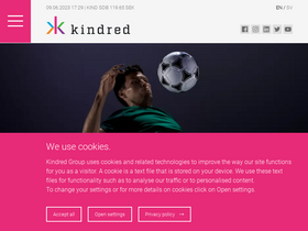 'kindredgroup.com' screenshot