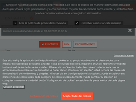 'kinepolis.es' screenshot