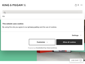 'kingandmcgaw.com' screenshot