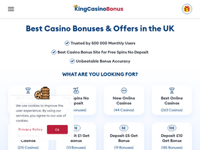 'kingcasinobonus.uk' screenshot