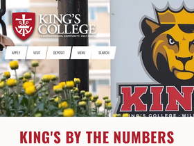 'kings.edu' screenshot