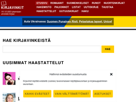 'kirjavinkit.fi' screenshot