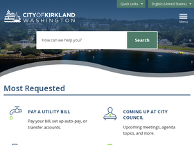 'kirklandwa.gov' screenshot