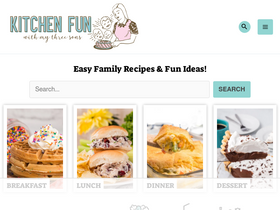 'kitchenfunwithmy3sons.com' screenshot