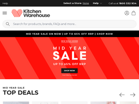 'kitchenwarehouse.com.au' screenshot