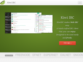 'kiwiirc.com' screenshot