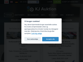 'kjauktion.dk' screenshot