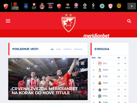 'kkcrvenazvezda.rs' screenshot