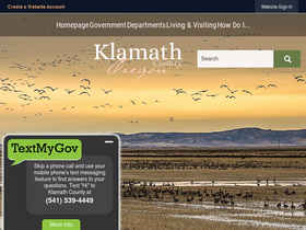 'klamathcounty.org' screenshot