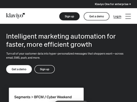 'klaviyo.com' screenshot