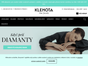 'klenota.cz' screenshot