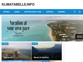 'klimatabelle.info' screenshot