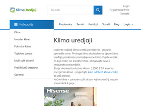 'klimauredjaji.com' screenshot