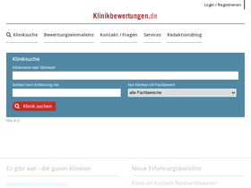 'klinikbewertungen.de' screenshot