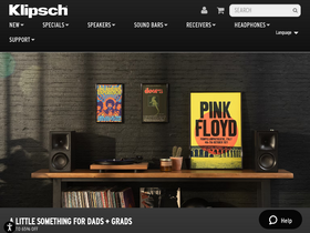 'klipsch.com' screenshot