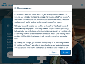 'klmhealthservices.com' screenshot