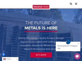 'kloecknermetals.com' screenshot
