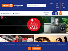'kloppers.co.za' screenshot