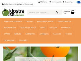 'klostra.se' screenshot