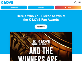 'klove.com' screenshot