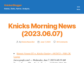 'knickerblogger.net' screenshot
