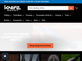 'knife-depot.com' screenshot