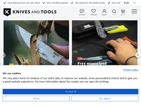 'knivesandtools.com' screenshot