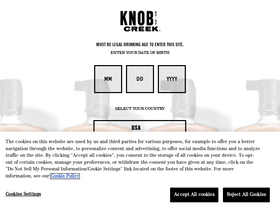 'knobcreek.com' screenshot