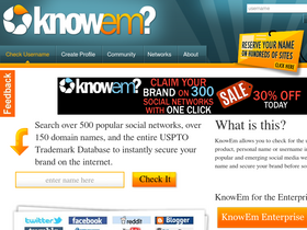 'knowem.com' screenshot